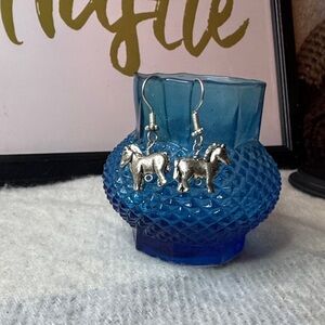 Silver Horse Earrings
